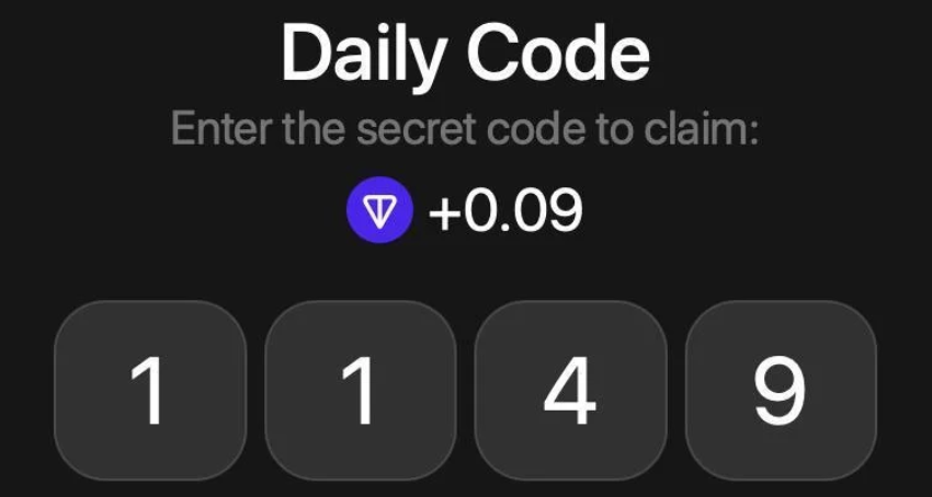 TonHash Daily Secret Code 9 June 2025